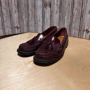 G.H. Bass & Co Burgundy Leather Tassel Loafers Women’s Size 8.5 Classic Preppy